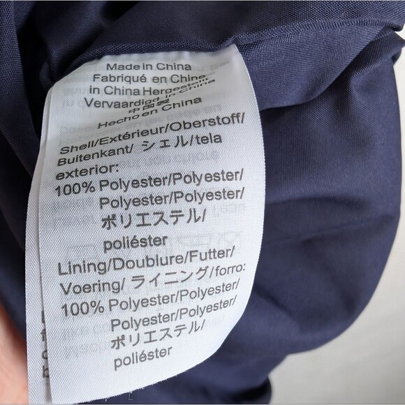 J. Crew Dress Mercantile Blue White Polka Dot V Neck Short Sleeve Knee Length 2 - Picture 5 of 7